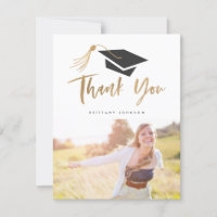 Graduierungskappe und Tassel Gold Foil Foto
