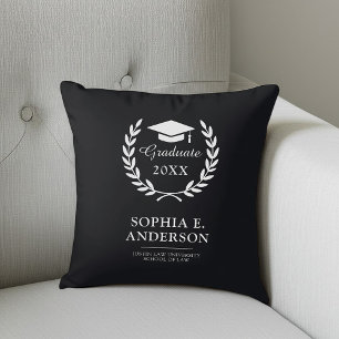 Graduierungsname & School Emblem Celebration Keepa Kissen