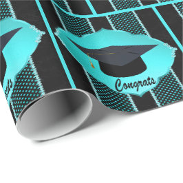 Graduierungsoberflächen Imitate Kristall Türkis Geschenkpapier