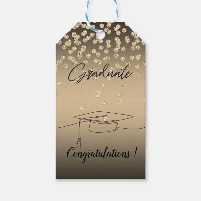 Graduierungsobergrenze, Gold-Diamanten, Graduate Geschenkanhänger (Vorderseite)