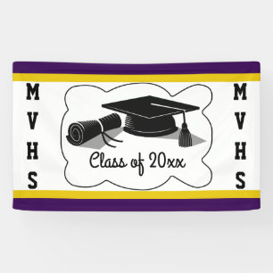 Graduierungsobergrenze und Diplom Banner