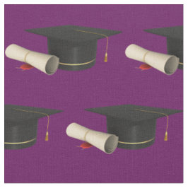 Graduierungsobergrenze und Diplom für Lila Stoff