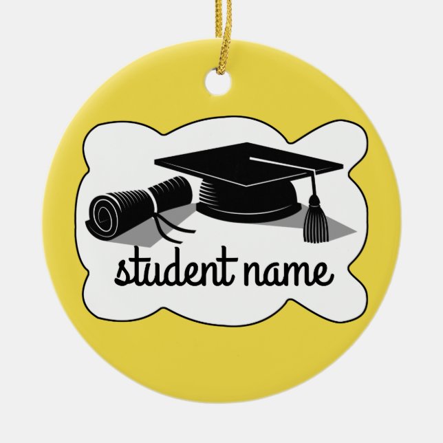 Graduierungsobergrenze und Diplom Keramik Ornament (Vorne)