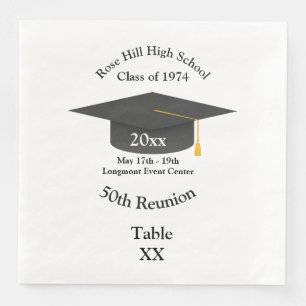 Graduierungspapier Custom Class Wiedersehen Paper  Serviette