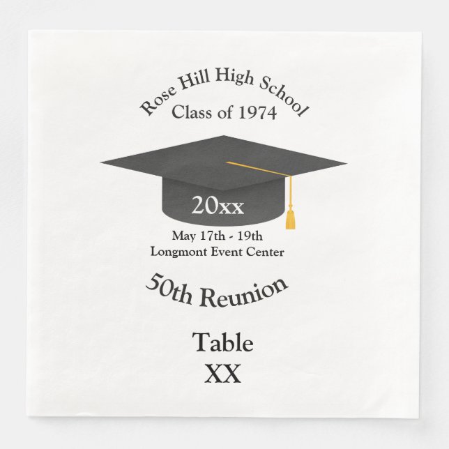 Graduierungspapier Custom Class Wiedersehen Paper  Serviette (Vorderseite)
