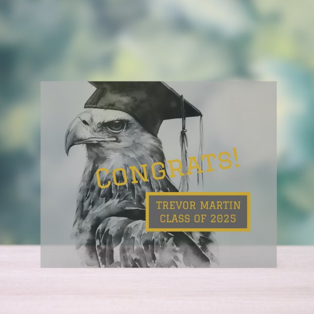 Graduierungspartei Akryllisches Zeichen | Eagle Acrylschild (Neutral)
