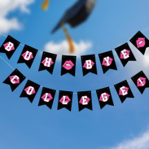 Graduierungspartei Bunting Flags Buh Bye Uni