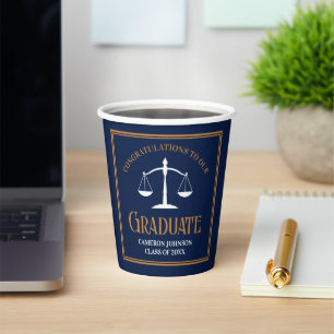 Graduierungspartei der Blue Gold School Pappbecher