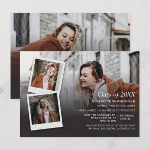 Graduierungspartei Einladung Foto Collage Script