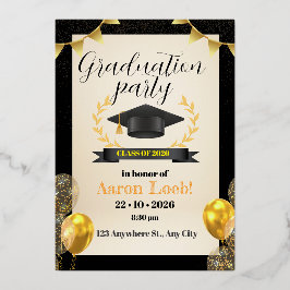 Graduierungspartei Folieneinladung