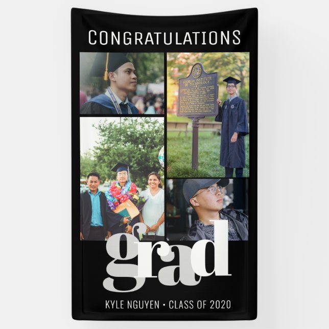 Graduierungspartei Foto High School Grad Banner (Vertikal)
