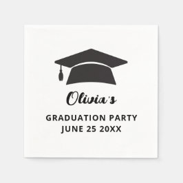 Graduierungspartei für einfachen Namen Grad Serviette