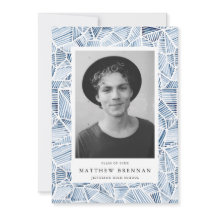 Graduierungspartei für geometrisches Indigoblau