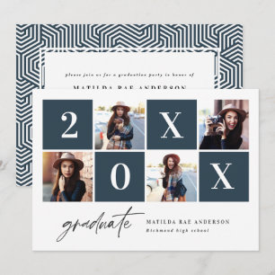 Graduierungspartei Geometric 4 Foto Typografie Ankündigung