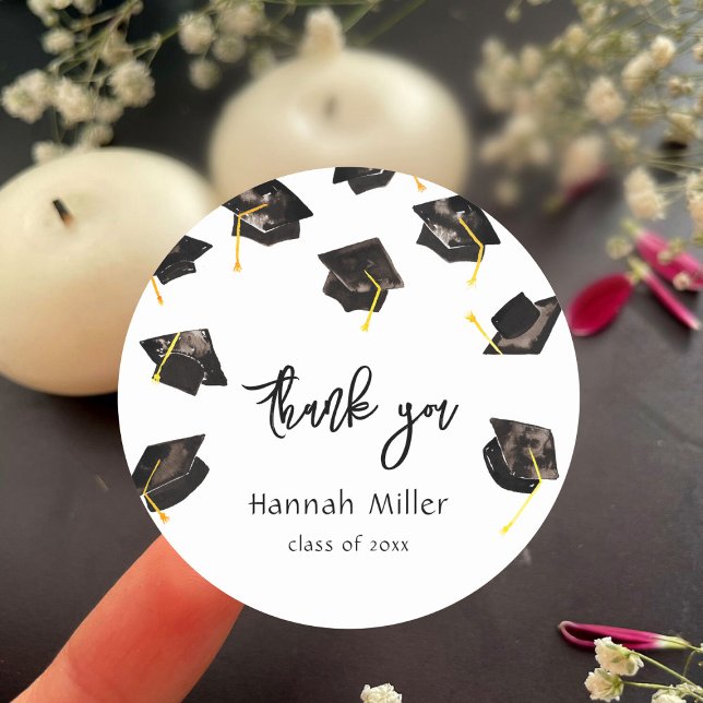 Graduierungspartei Happy Hats Runder Aufkleber (Von Creator hochgeladen)