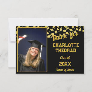 Graduierungspartei Herzlichen Glückwunsch Persönli Dankeskarte