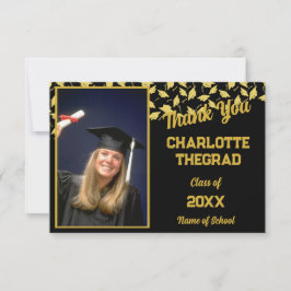 Graduierungspartei Herzlichen Glückwunsch Persönli Dankeskarte
