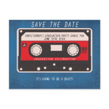 Graduierungspartei Save the Date Retro-Band