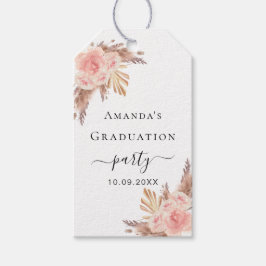 Graduierungsparty Blush Pampas Gras Boho vielen Da Geschenkanhänger