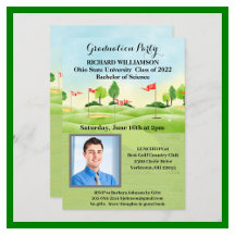 Graduierungsparty Einladung Foto Golf