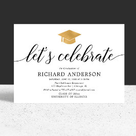 Graduierungsparty, feiern wir einfach, modern einladung