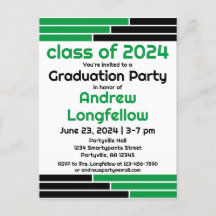 Graduierungsparty für Grüne und Schwarze Bars