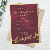 Graduierungsparty glam burgundy Musik Gold