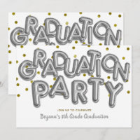 Graduierungsparty Gold Silver Balloons Feier