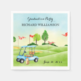 Graduierungsparty Golf Thema Serviette