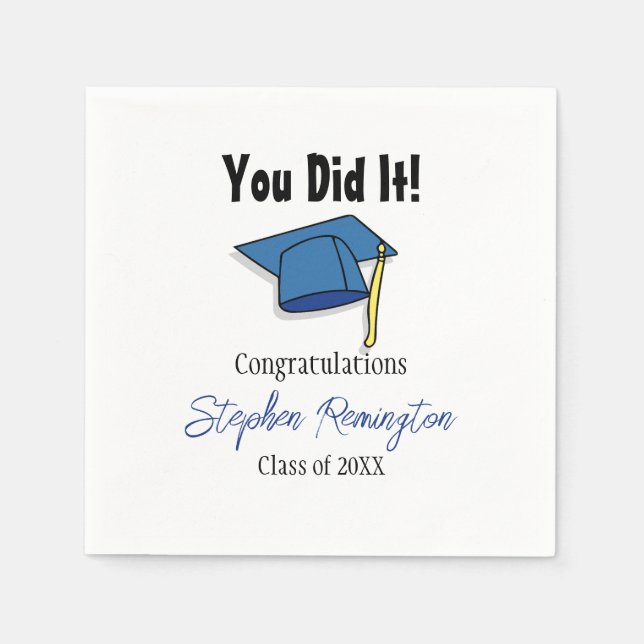 Graduierungsparty Napkins Sie getan! Serviette (Vorderseite)