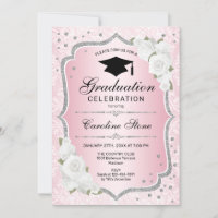 Graduierungsparty - Rose Gold Rosa Weiß