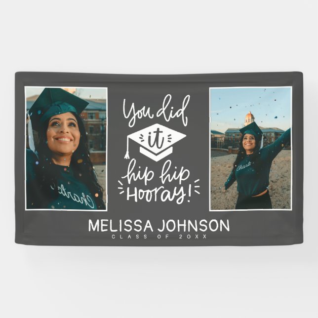 Graduierungsparty Sie getan hat es Gratulation Ban Banner (Horizontal)