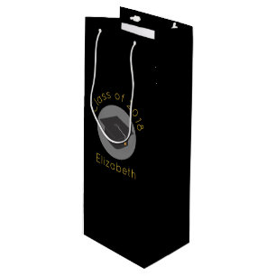 Graduierungspauschale für die schwarze Klasse von  Geschenktüte Für Weinflaschen