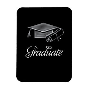 Graduierungspauschale und Diploma Black & Silver 3 Magnet
