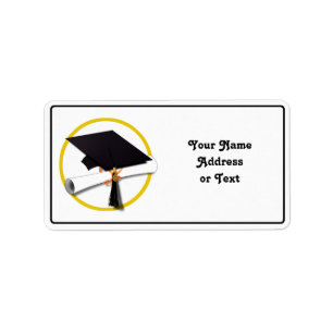 Graduierungsstufe und Diplom Adressaufkleber