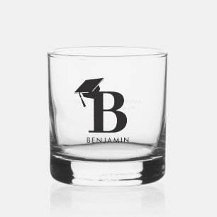 Graduierungstafel Monogram Minimalistisch Modernes Whiskyglas
