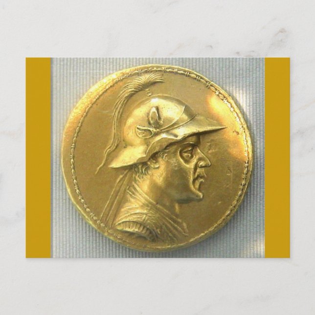 Graeco-Bactria-Münze Postkarte (Vorderseite)