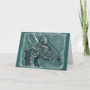 Graelle the Magical She Dragon Fantasy Art Feiertagskarte