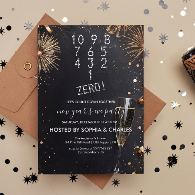 Graf Down und Champagner Silvester Party Einladung (Von Creator hochgeladen)