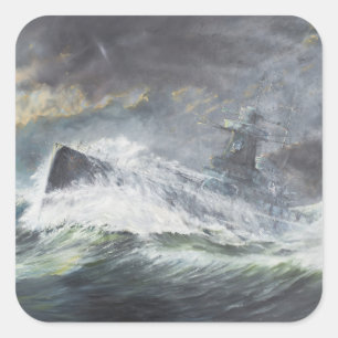 Graf Spee kommt am 3. November in den Indischen Oz Quadratischer Aufkleber