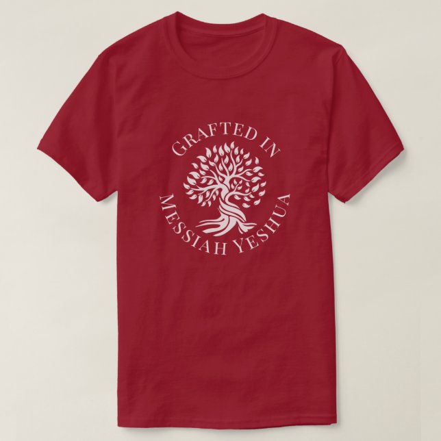 Grafé dans Messiah Yeshua arbre de vie T-shirt (Design devant)