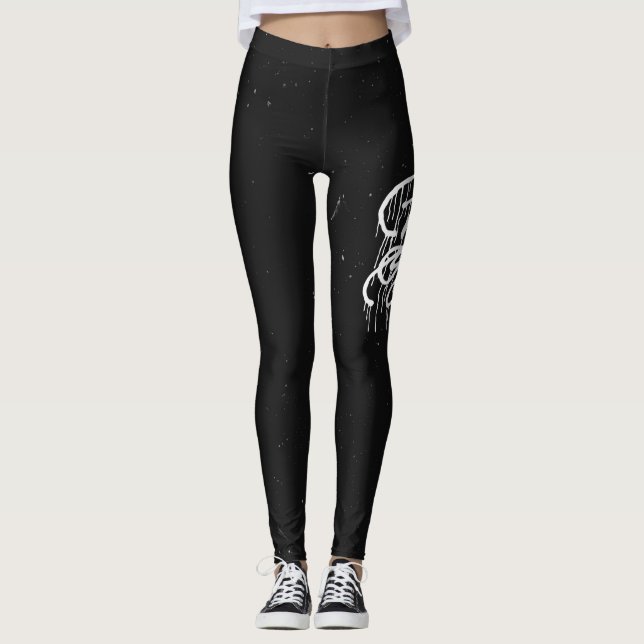 GRAFFIT DRIPPING PAINT LEGGINGS (Vorderseite)