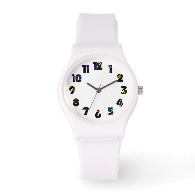 Graffiti 10 Number Overlay Wam Armbanduhr (Vorderseite)