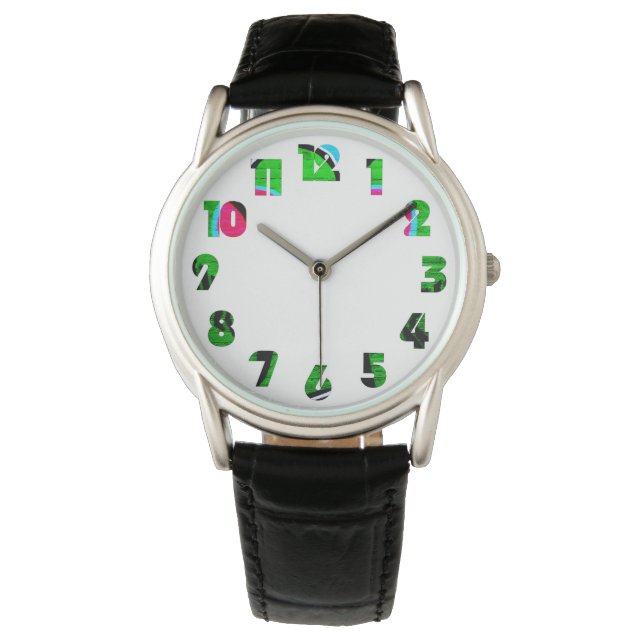 Graffiti 12 Number Overlay wacna Armbanduhr (Vorderseite)