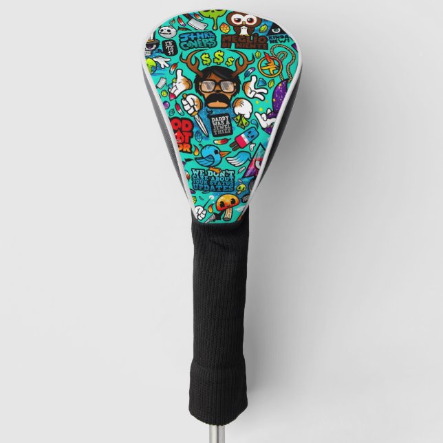 Graffiti-Abbildung Golf Headcover (Vorderseite)