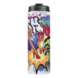 Graffiti-Abbildung mit Graffiti-Buchstaben Thermosbecher
