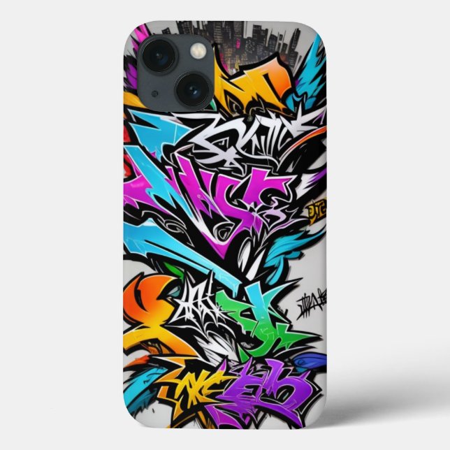 Graffiti Abstrait en Coque dur iPhone (Verso)