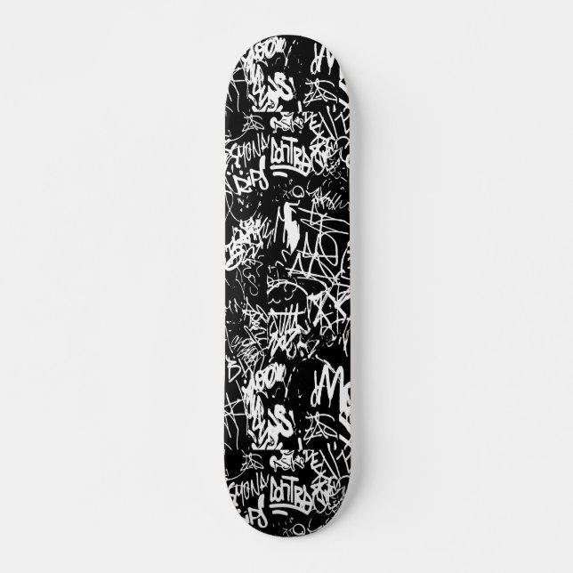 Graffiti Abstrakt Collage Print Pattern Skateboard (Vorne)
