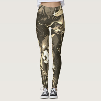 Graffiti-abstrakte Camouflage Leggings