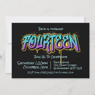 Graffiti Ado Quatorze Invitation